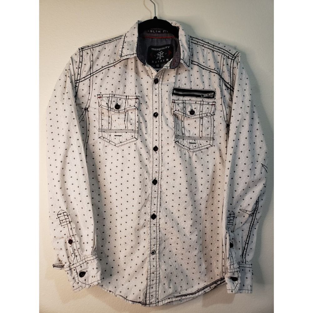 Long Sleeve Shirt Tranquility Mayhem Size S Slim fit Farmcore, Western, Vintage